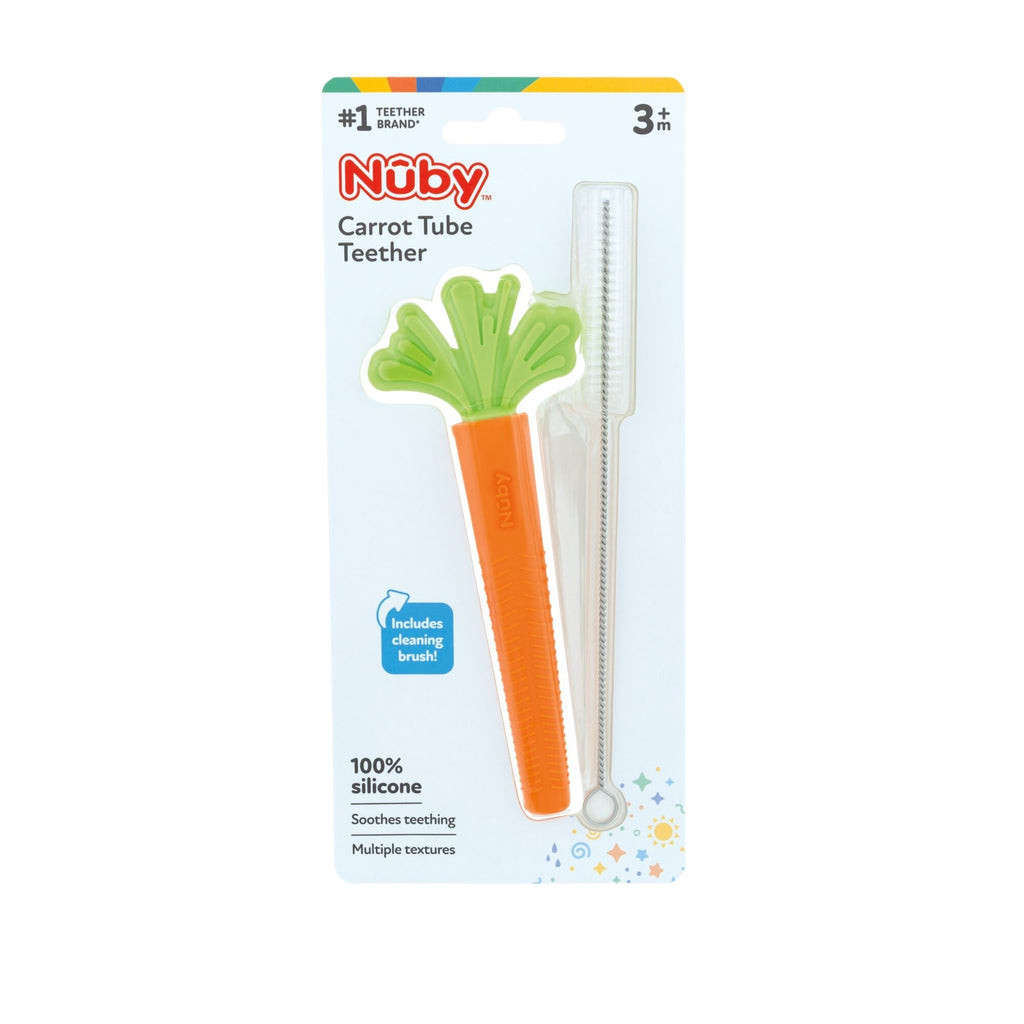 Silicone Carrot Tube Teether