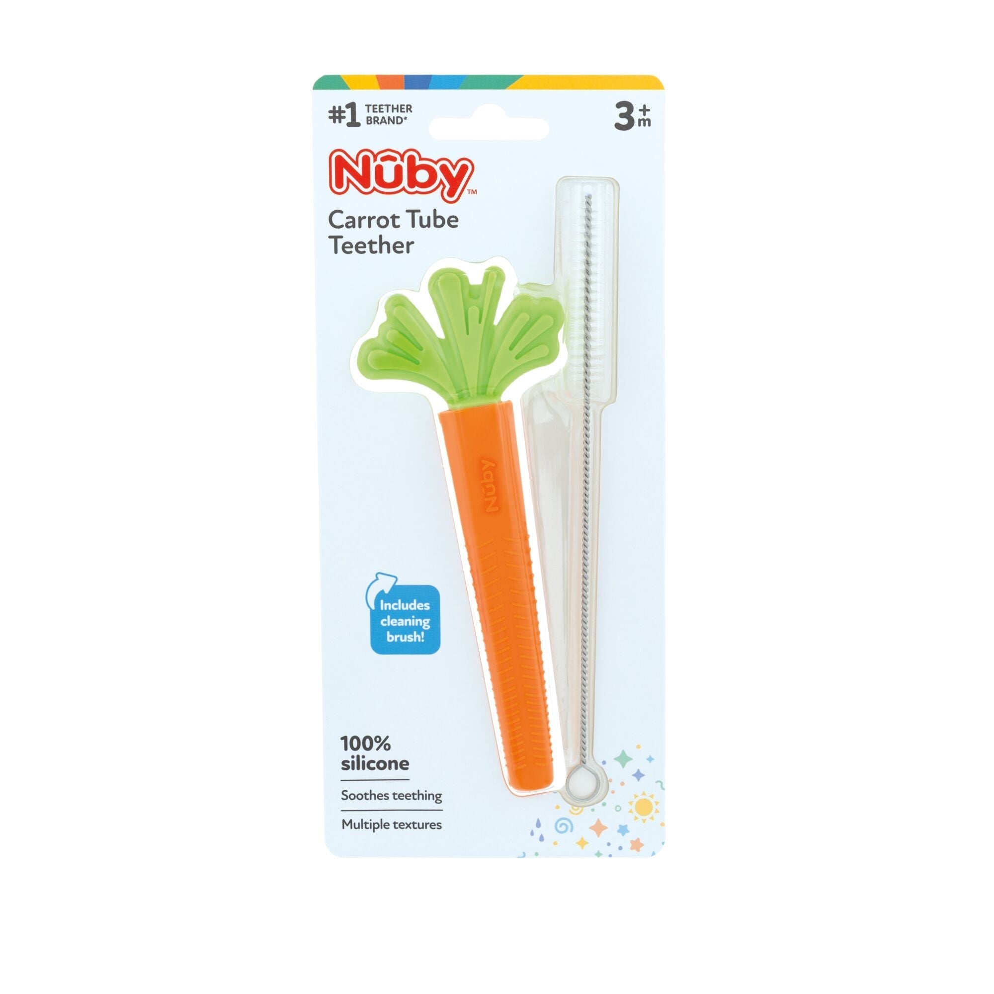 Silicone Carrot Tube Teether