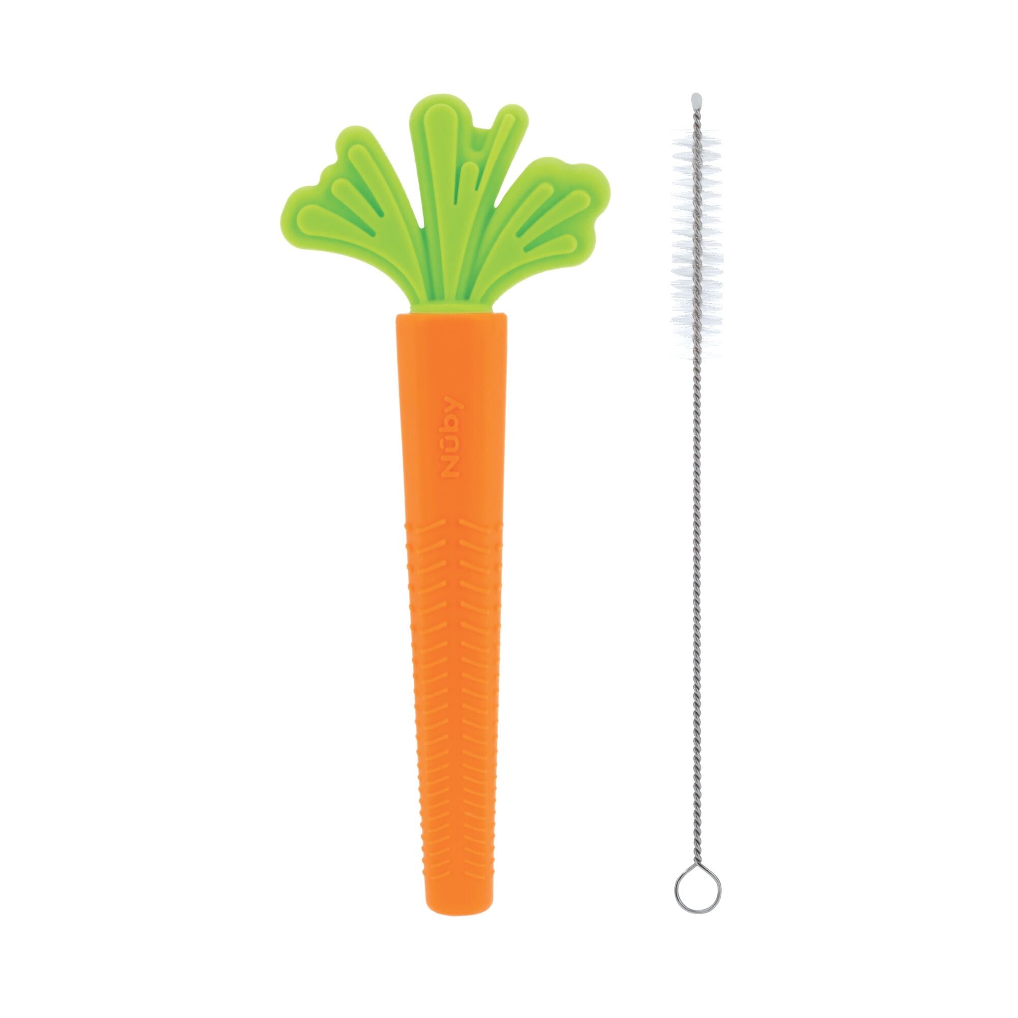 Silicone Carrot Tube Teether