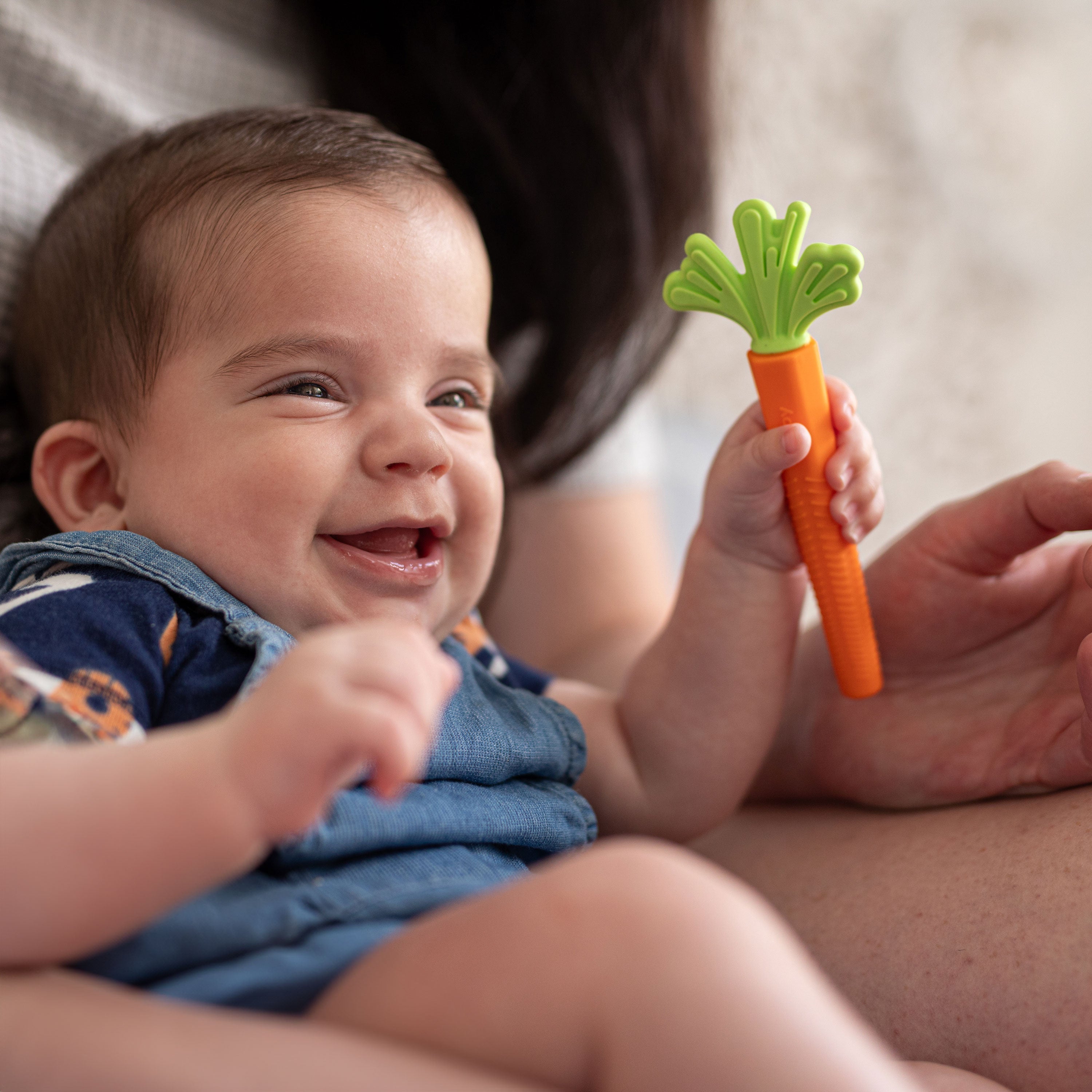 Silicone Carrot Tube Teether